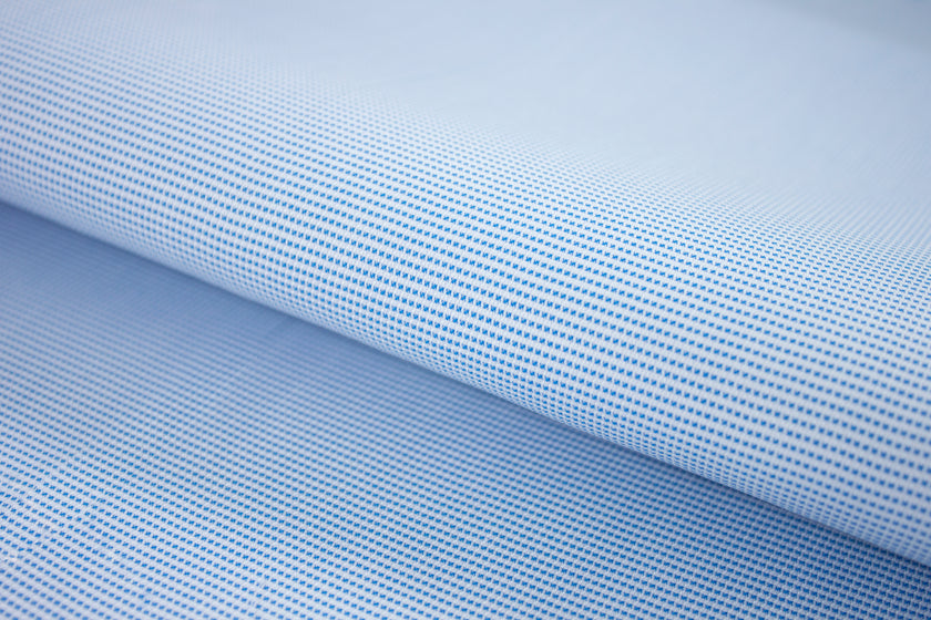 T-671/5800 Fine Cotton Royal Blue Texture Shirting Fabric
