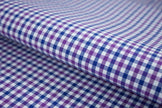 T-756/5808 Fine Cotton Purple And Blue Check Shirting Fabric