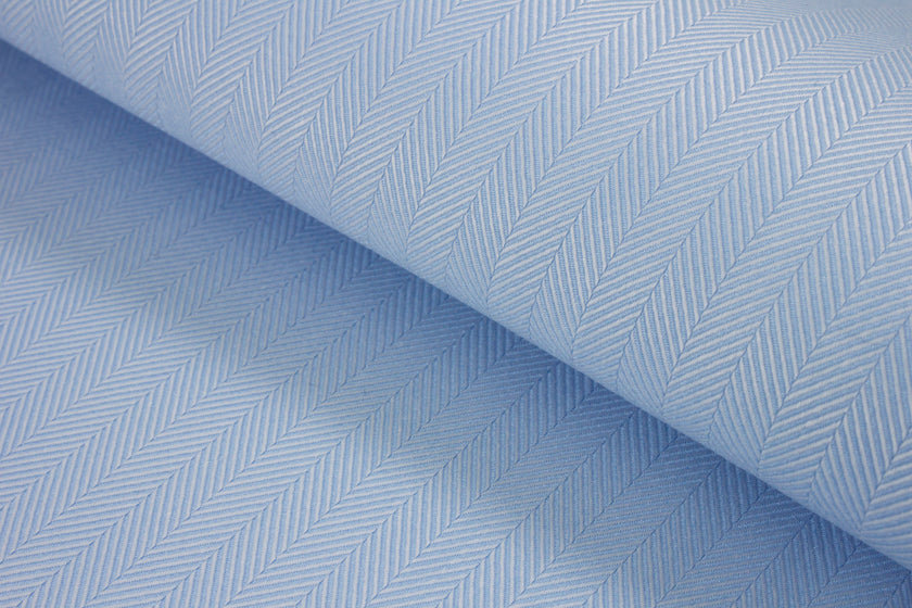 T-773/5821 Fine Cotton Light Blue Herringbone Shirting Fabric