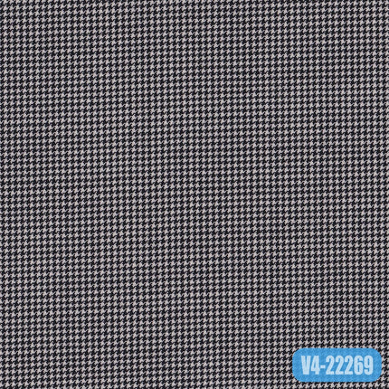TM-124/V4-22269 White With Black Houndstooth Suit Fabric