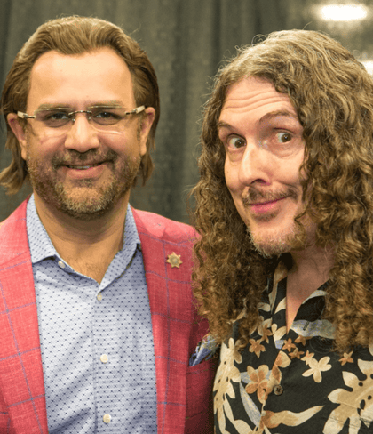 Sam Surin with celebrity Alfred Yankovic, American Musician
