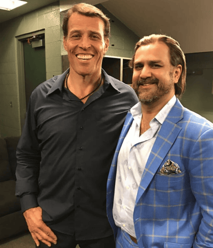 Sam Surin with celebrity anthony robbins, Author, Coach & Speaker