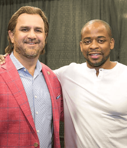 Sam surin with celebrity Dule Hill, American Actor