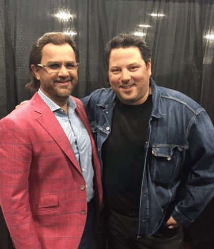 Sam Surin with celebrity Greg Grunberg, American Actor