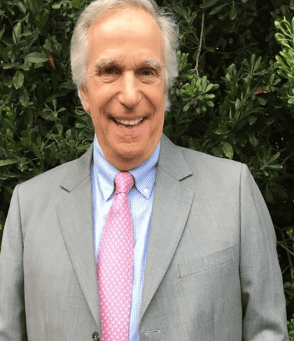Sam Surin with celebrity Henry Winkler, American Actor & Comedian