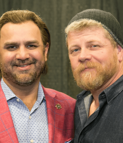 Sam Surin with celebrity Michael Cudlitz, American Actor