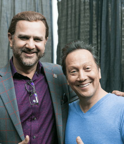 Sam Surin with celebrity Rob Schneider American Actor & Comedian