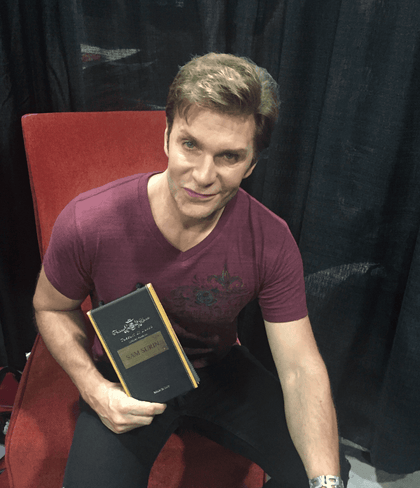 Sam Surin with celebrity Vic Mignogna, American Voice Actor & Musician