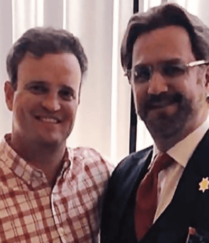 Sam Surin with celebrity, Zach Johnson, American Professional Golfer